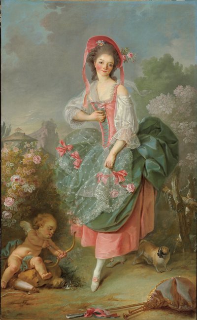 テルプシコラーとしてのマドモアゼルギマールの肖像（キャンバスに油彩） 作： Jacques Louis David