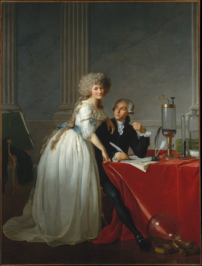 ムッシュ・ド・ラヴォワジエと彼の妻、化学者マリー・アン・ピエール・ポールズの肖像 作： Jacques Louis David