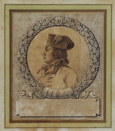 Philippe-François-JosephLe Bas 1762-1794の肖像、c。 1793 作： Jacques Louis David