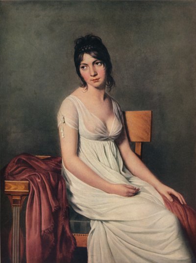白の若い女性の肖像、1798 作： Jacques Louis David