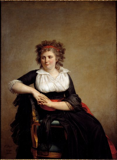 オルヴィリエ侯爵夫人ジャンヌ・ロベリン・リリエの肖像 - 1790年油彩・キャンバス 作： Jacques Louis David