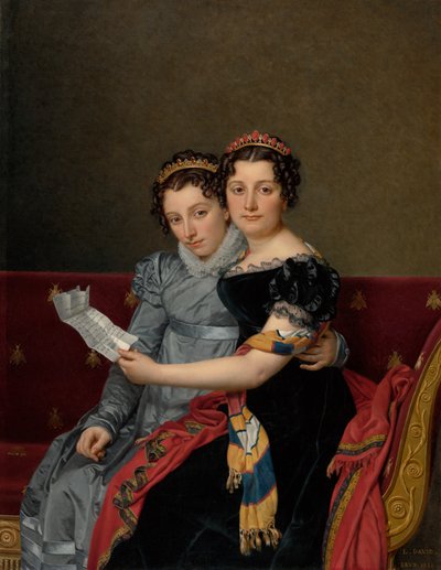 ゼナイードとシャルロット・ボナパルト姉妹の肖像 作： Jacques Louis David
