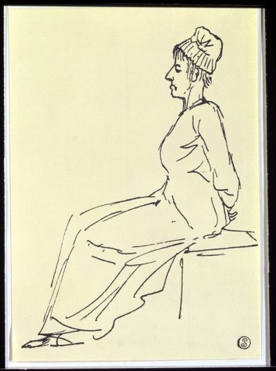 マリーアントワネット女王（1755-93年）、処刑の途中、1793年 作： Jacques Louis David