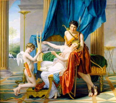 サッポー、ファオンとキューピッド、1809。 作： Jacques Louis David