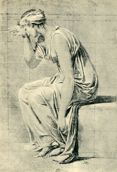 18世紀初頭から19世紀初頭にかけて、1943年に着席した女性。 作： Jacques Louis David