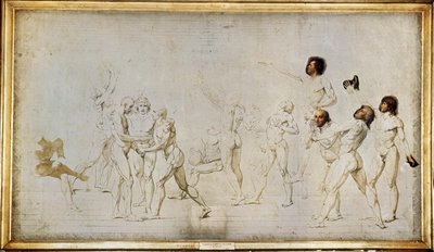 ジュ・ド・ポームの誓いのスケッチ ... 作： ジャック・ルイス・デビッド
