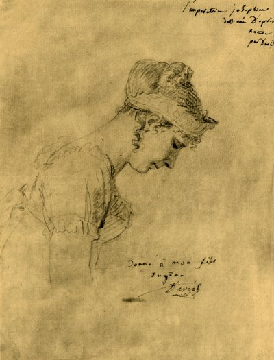 ナポレオンの戴冠式でのジョセフィンのスケッチ、1804年12月2日、1921年。 作： Jacques Louis David