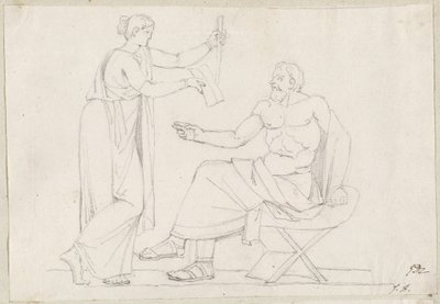 ソクラテスとディオタイム 作： Jacques Louis David