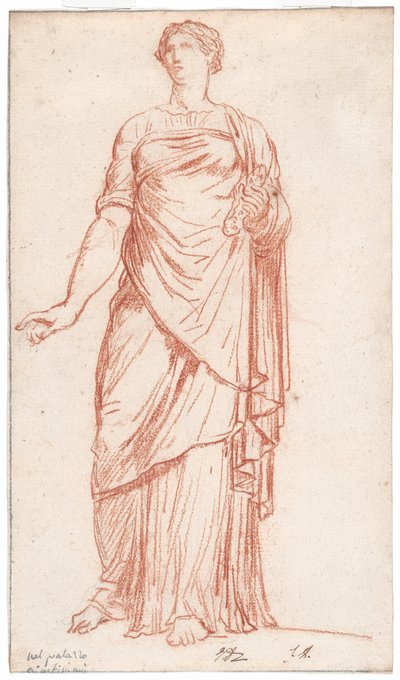 ローマのパラッツォ ジュスティニアーニにある正面から見たフローラの像 作： Jacques Louis David