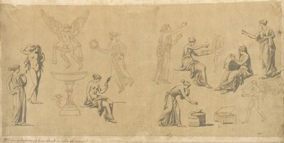エロスとの古典女性の研究 作： Jacques Louis David