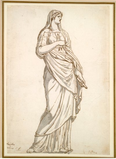 ヴィラ・メディチのサビーヌ像の習作 作： Jacques Louis David