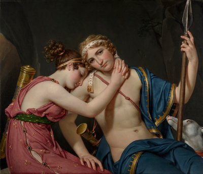 TelemachusとEucharisの別れ 作： Jacques Louis David
