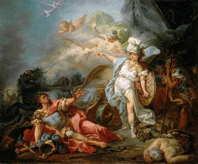火星とミネルバの戦い、1771年頃。 作： Jacques Louis David
