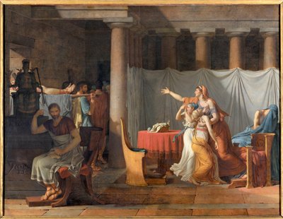LictorsはLucius Junius Brutus（紀元前6世紀）に彼の息子たちの遺体を報告する Lictors Bearing to Brutus the Bodies of his Sons 作： Jacques Louis David
