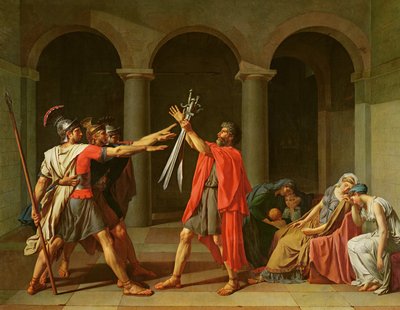 ホラティウスの誓い、1784 作： Jacques Louis David