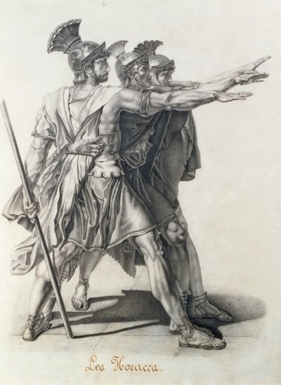 Horatiiの誓い、Horatii（鉛筆）の詳細 作： Jacques Louis David