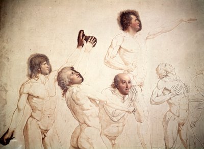 テニスコートの誓い、未完成、詳細、1791〜1792年 作： Jacques Louis David