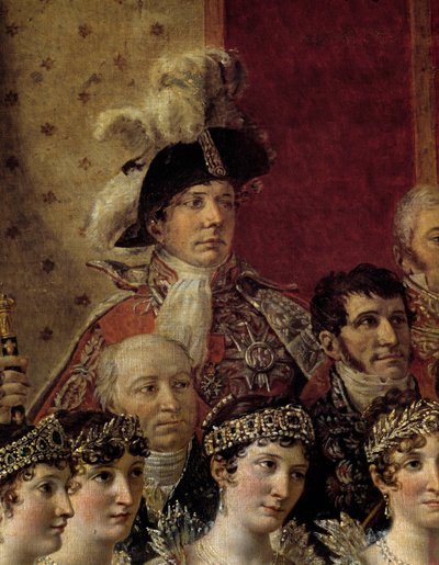 ナポレオンの儀礼。ポーリーヌ・ボナパルト（ボルゲーゼ王女）を描いたディテール 作： Jacques Louis David