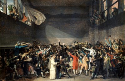 1789年6月20日、テニスコートの誓い 作： Jacques Louis David