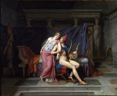 パリとヘレンの愛 - 油彩・キャンバス 作： Jacques Louis David