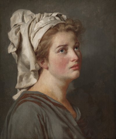 ターバンを持つ若い女性、1780年頃 作： Jacques Louis David