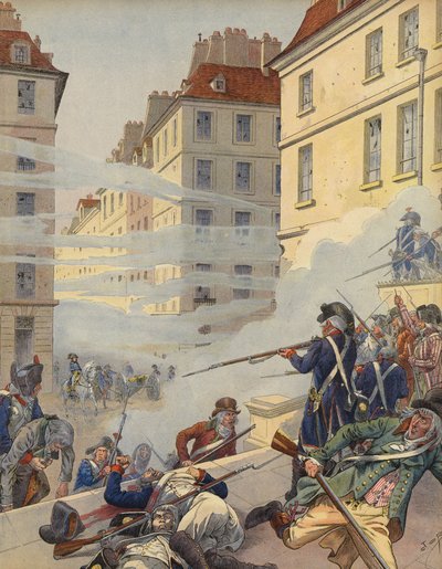 フランスの路上での革命的不安 作： Jacques Marie Gaston Onfray de Breville (Job)