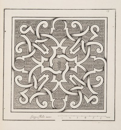 パルテールのデザイン、Theater des Plans et Jardinages、pub。1652 作： Jacques Mollet