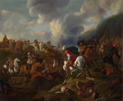 トルコ軍とオーストリア皇帝軍の騎兵隊の遭遇 作： Jacques Muller