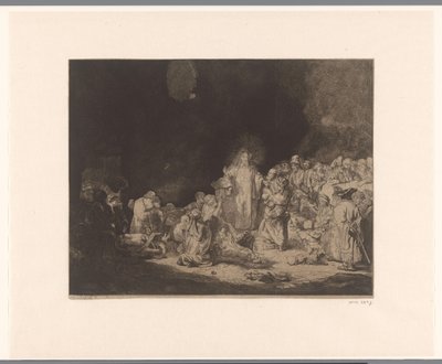 キリストの説教 (百ギルダー版画) 作： Jacques Philippe Le Bas