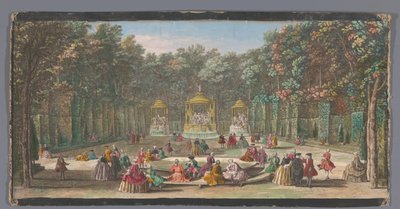 ベルサイユ庭園のボスケ・デ・バン・ダポロンの眺め Les Bains d
