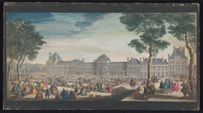チュイルリー公園から見たパリのチュイルリー宮殿の眺め Les promenades du Palais Thuilleries (オブジェクトのタイトル) 作： Jacques Rigaud