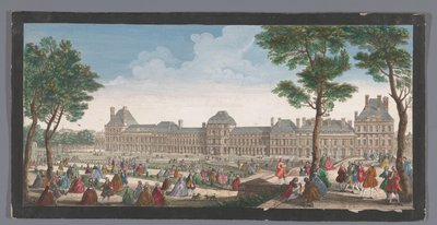 チュイルリー公園から見たパリのチュイルリー宮殿の眺め Les promenades du Palais Thuilleries (オブジェクトのタイトル) 作： Jacques Rigaud