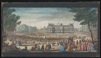 庭から見たパリのリュクサンブール宮殿の眺め Les promenades du Luxembourg (オブジェクトのタイトル) 作： Jacques Rigaud