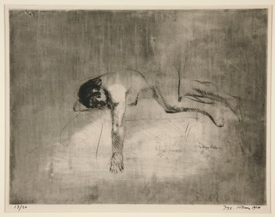 ニューソファ？ (リクライニングヌード) 作： Jacques Villon