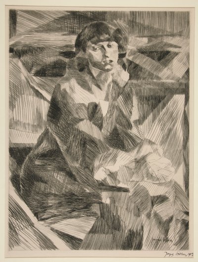 若い女性の肖像 作： Jacques Villon