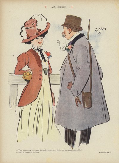 レースで。ル・リールのイラスト 作： Jacques Wely