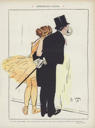 Le Rire』のイラスト（カラーリトグラフ） 作： Jacques Wely