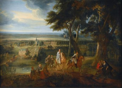 ヴィアティトゥムを渡す司祭に馬を渡すハプスブルク家のルドルフ、1613-86年頃（油彩・カンヴァス） 作： Jacques d