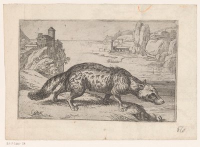ハイエナ 風景の中の動物（シリーズタイトル） 作： Jacques de Fornazeris (attributed to)