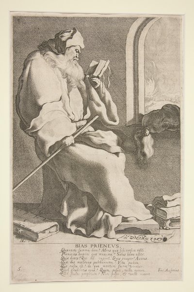 バイアス・プリエネウス、シリーズ「ギリシャの七賢者」の #5 作： Jacques de Gheyn III