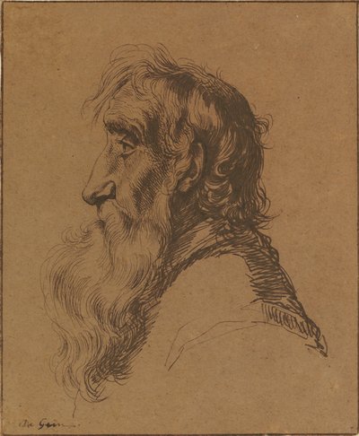 老人の頭 作： Jacques de Gheyn III