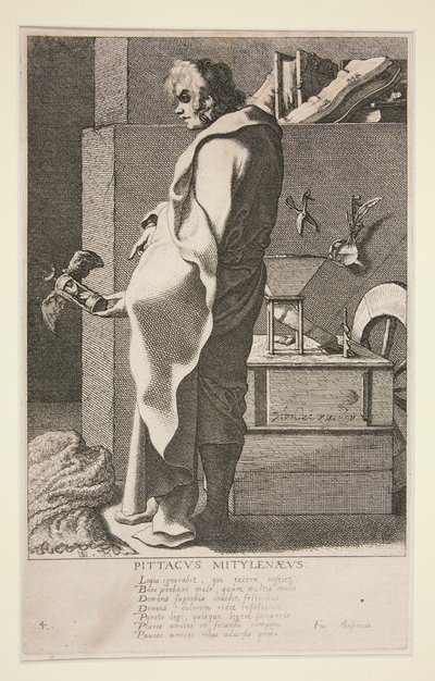 Pittacus Mytilenaeus、シリーズ「ギリシャの七賢者」の #4 作： Jacques de Gheyn III
