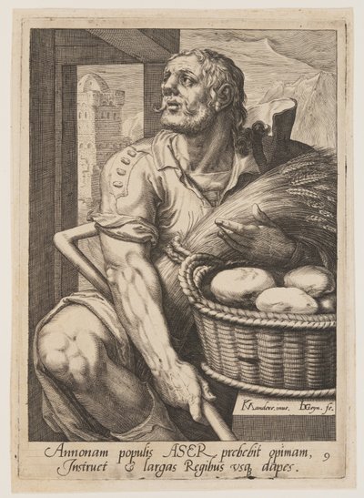 アッシャー、『ヤコブの12人の息子』より 作： Jacques de Gheyn II