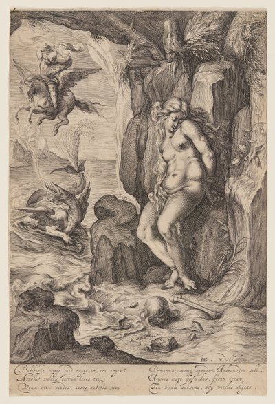 アンドロメダを解放するペルセウス 作： Jacques de Gheyn II
