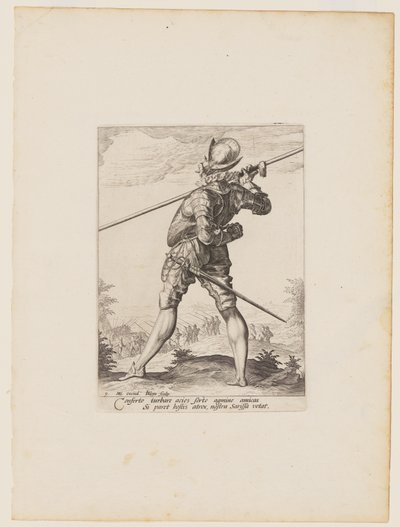 ルドルフ2世皇帝の護衛将校と兵士より「槍兵 作： Jacques de Gheyn II