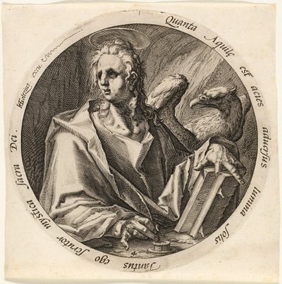 聖ヨハネ、『四福音書』より第四版 作： Jacques de Gheyn II