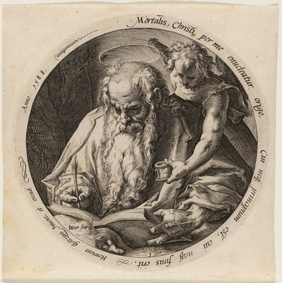 聖マタイ、『四福音書』より第一章 作： Jacques de Gheyn II