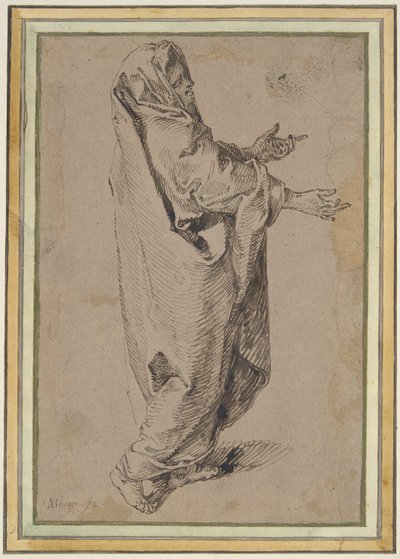 立っている聖母マリアのための研究 作： Jacques de Gheyn II