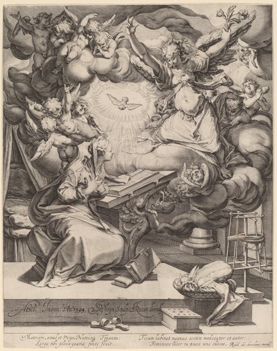 受胎告知 作： Jacques de Gheyn II after Abraham Bloemaert