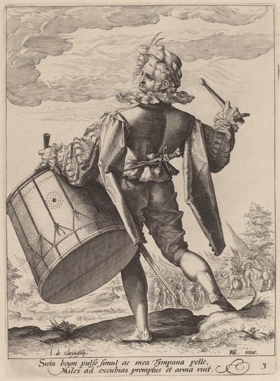ドラマー 作： Jacques de Gheyn II after Hendrik Goltzius
